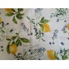 Rectangular tablecloth with lemon and olive motif, 100% cotton, size: