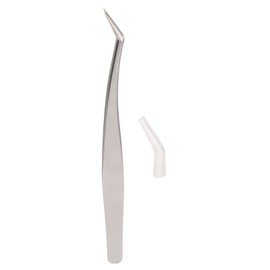 Eyelash Tweezers High Precision Eyelash Extension Tweezers Graft Stainless Steel (Long Oblique Tweezer)