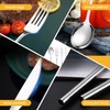 SUOXU Cutlery Set with Case,Stainless Steel Flatware Set 4-Piece Set:Knife