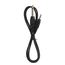 Audio Converter Cable 3.5mm Stereo Mini Plug (Male) to 6.3mm Mono Standard Plug (Male) 1m VM-MS3-1m