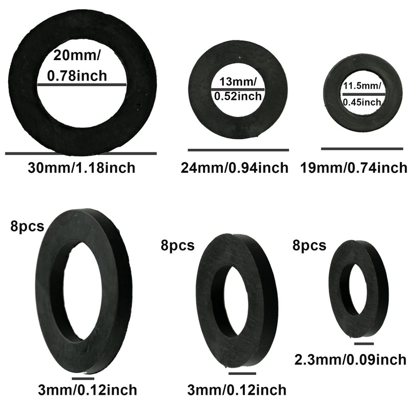 30 Washers Rubber Washers Faucet O Ring Rubber Shower Pipe