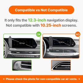 FICS Car Phone Holder for Hyundai Palisade 2023, 2024, 2025 – Custom-Fit Mount for Seamless Display Integration, Interior Accessories for Navigation Use, Stable Driving View