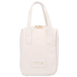 Riotona Makeup Pouch, Women's Cosmetic Pouch, Vertical Freestanding, Travel Pouch, Toiletry Bag, Handbag, white