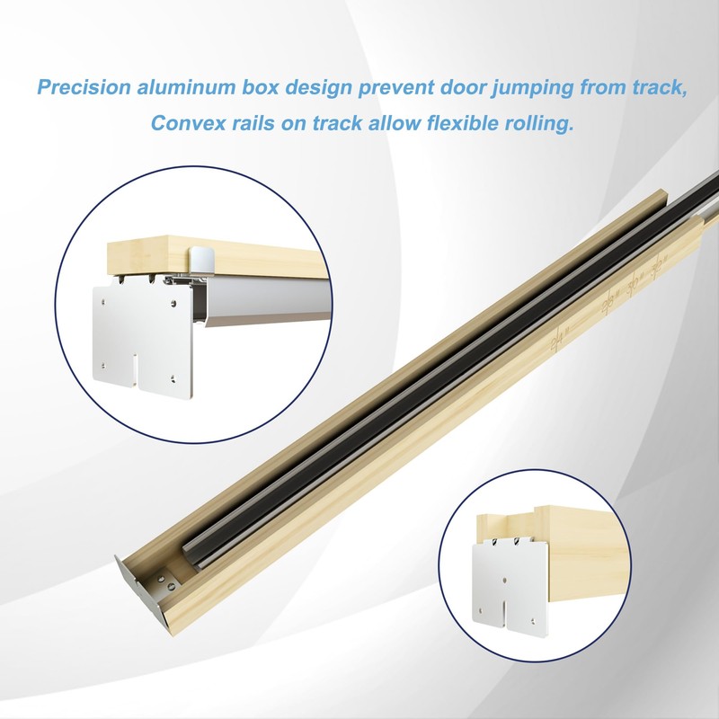 JUBEST 28"x80" Pocket Door Frame Kit with 88LBS Two-Way Soft-Close
