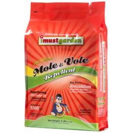 I Must Garden Mole & Vole Repellent: Professional Strength – Twice The Coverage – All Natural Ingredients - Pleasant Scent - 5lb Bag