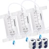 3 Pack Nephrostomy Bags 600ml with Soft 24 Inch Tube,