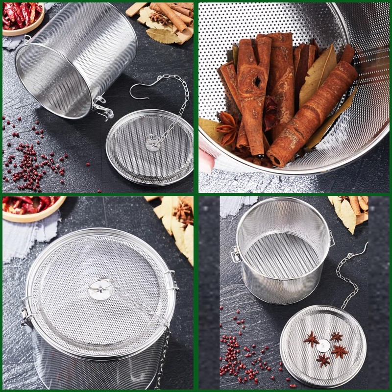 Vexillaris Seasoning Strainer, Stainless Steel Spice Filter, Cooking Spice Filter,