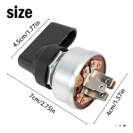 Switch Starter Ignition Switch with Handle Lever 4 Position 5 Terminal Compatible with Miller Welder Replace 217680 207073