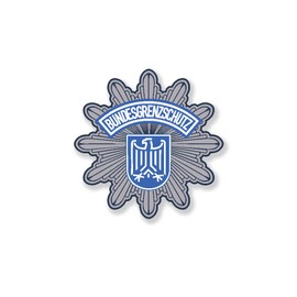#A5710 Sticker Federal Border Protection Star Badge Crest BGS Inch Insert 7 cm