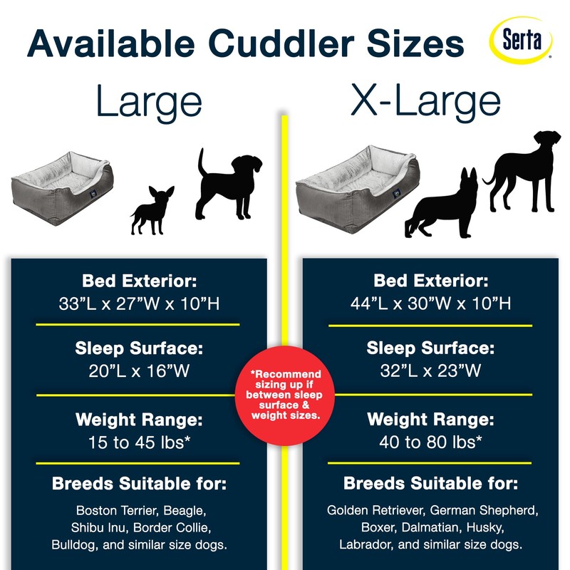 Serta Orthopedic Cuddler Dog Bed for Pets – Chocolate Brown
