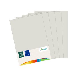 Made in the EU, 50 sheets of coloured paper, grey, A4, 80 g/m², CS paper, printer paper, copy paper, universal paper for printing, crafts and folding in DIN A4 format, paper for home and office