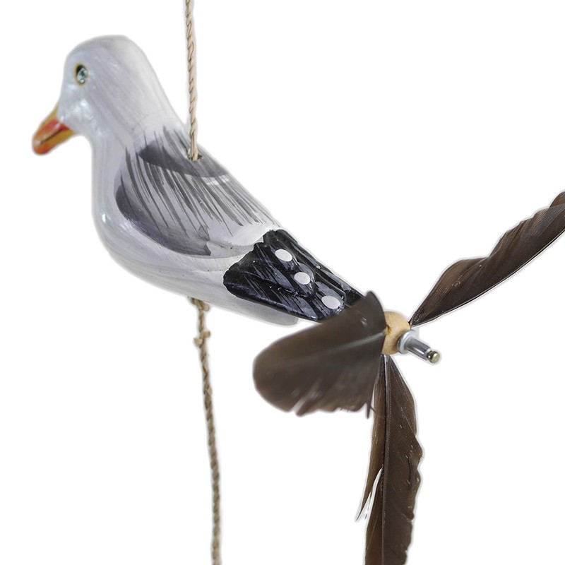 ART-CRAFT Seagull Wind Chime with Feather Propeller with 1 Decorative
