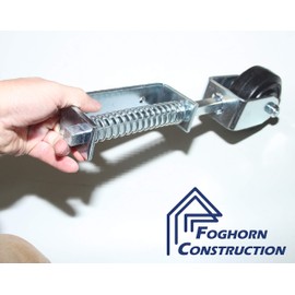 220 lb Heavy Duty Gate or Door Caster - Spring Loaded - 4 Inch Fixed Wheel - Square Shaft Non-Swivel - Foghorn Construction