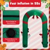 COSTWAY 8FT Tall Christmas Inflatable Santa Claus and Snowman Archway,