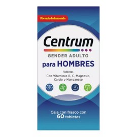 Multivitamínico Centrum Hombre con Vitamina B Vitamina C Magnesio Calcio y Manganeso 60 Tabletas