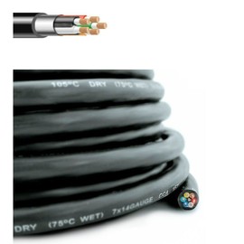 14 Gauge 7 Way Conductor Extension RV Trailer Wire Cable Wiring Insulated 50 Feet 14/7