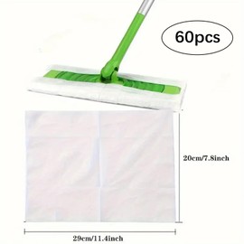 Hsyadazi Pack of 60 Dry Sweeping Cloths - Compatible with Sweeper, Disposable Duster Refills for Floor Mops, Dust Mop Pads for Quick & Easy Cleaning of All Floor Surfaces