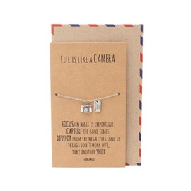 Quan Jewelry Cute Vintage Camera Miniature Jewelry for Women, Photography Gifts (Bracelet)