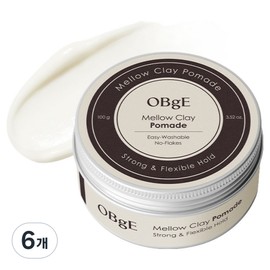 OBge Mellow Clay Pomade, 6 packs, 100g / OBge 멜로우 클레이 포마드, 6개, 100g
