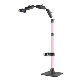 ARKON Mounts Remarkable Creator Cookie Decorators Mount Stand | Pico Projector & Phone Holder | Second Phone Mount | Solid Base | Pink Extension Pole | for Cookie Decorators, Content Creators, & More