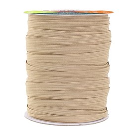 Mandala Crafts - Rollo de 16mm 20 yardas de bandas elásticas color canela para coser - 5/8 cordones elásticos planos - 5/8 pulgadas correas elásticas trenzadas para manualidades