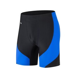 Eteoepo Men's Swim Jammer | Racing & Training Endurance Athletic Swimsuit | Fast, Flexible, Comfortable, Quick Dry(Black＆Blue,XL)