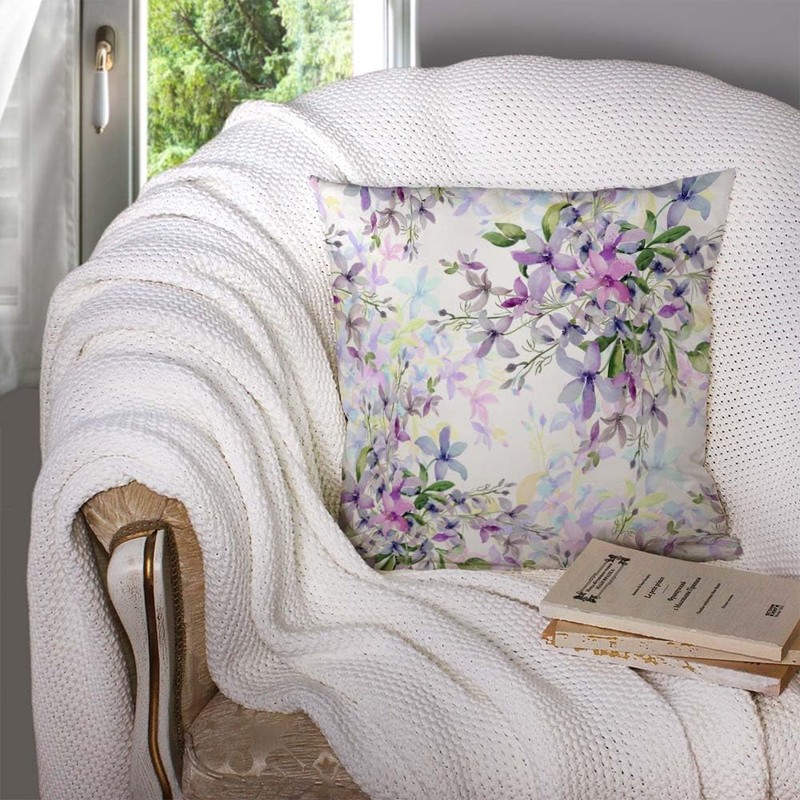 Wild Flowers Throw Pillow Cover 18X18 Inch Pillowcases Watercolor Pillow