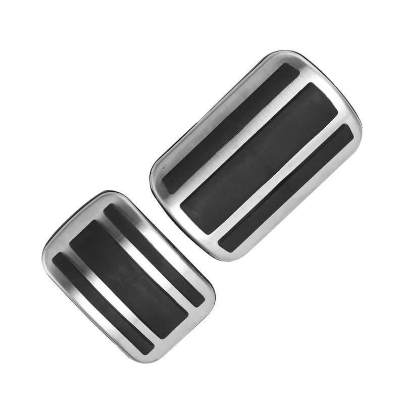 2pcs Accelerator Pedal Brake Footrest Pad Aluminum Alloy Replacement for