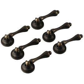 napkery 6Pcs Antique Bronze Tear Drop Pulls, Vintage Style Cabinet Handle with Mounting Screws, Zinc Alloy Pendant Pulls for Drawer, Dresser, Wardrobe
