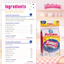 PetCakes PetCakes Dog Birthday Cake Kit - All Natural Treats - Puppy To Large Dogs, Carob Flavor - 5.5 Oz
