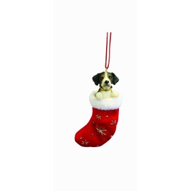 Bernese Mt. Dog Christmas Stocking Ornament with "Santa's Little Pals" Hand Painted and Stitched Detail