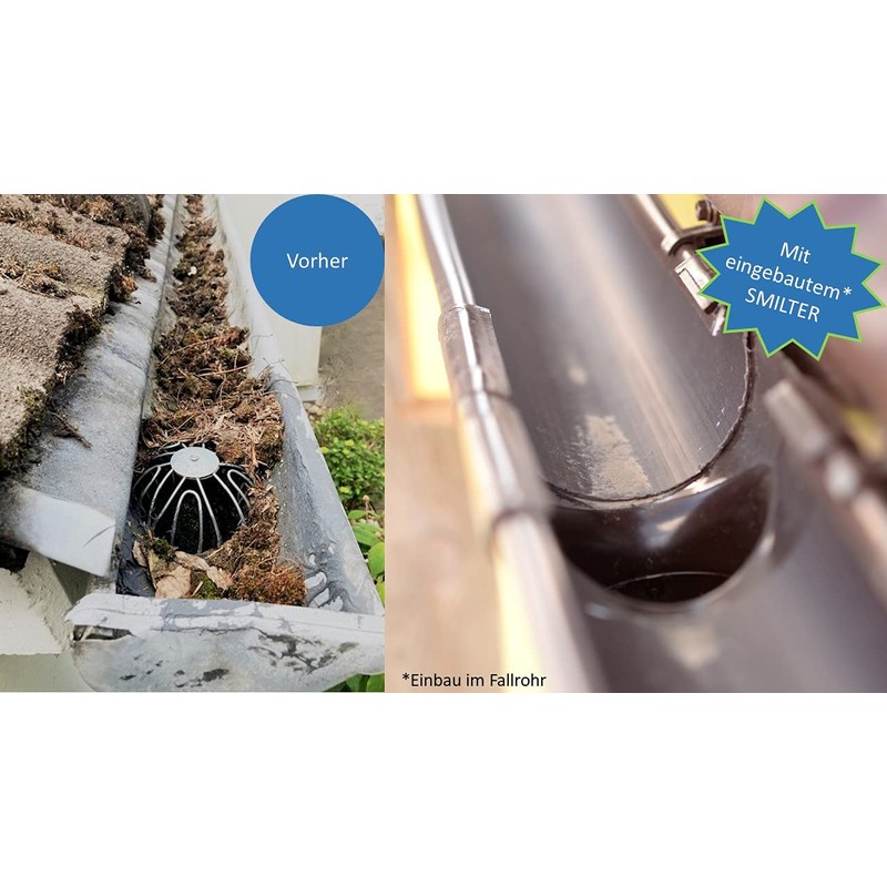 SMILTER Leaf protection basket for rain downpipes DN100 in brown