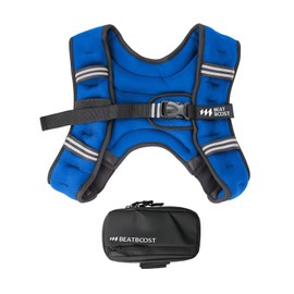 Weighted Vest for Women Men BeatBoost 10 lb Weight Vest with Ironsand for Walking Strength Training Running Workout Blue