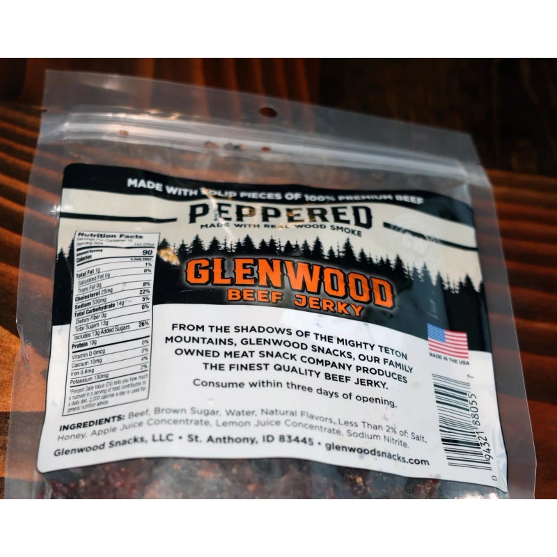 GLENWOOD PEPPERED BEEF JERKEY