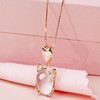 YOUMIYA Women's Gift Love Cat Pendant Necklace - Rose Gold