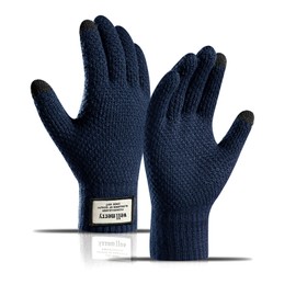 Long Keeper Knitted Winter Gloves for Women Men Elastic Touch Screen Warm Gloves Thermal Fleece Driving Gloves for Walking Running Cycling Outdoor