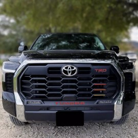 Advanced Trims VINYL SET OF 2: 22-2025 GLOSS RED Front Emblem TUNDRA + TRD Grill Bumper Letters