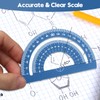 MSDADA 8 Pieces Aluminium Alloy Ruler Set Protractor Triangle Mathematics