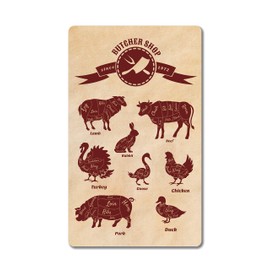 Generic JP's Parcels Cow Decor For Home Wall Sign-These Signs Have A Retro,Rustic,and Vintage Look and are Proudly Made in the USA 12 x 8 in JPTS177 Cow Lamb Chicken Pig Turkey Butcher Shop
