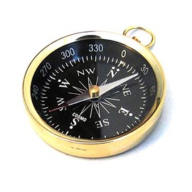 3 Inch Vintage Old Style Military Compass Nautical Pocket Shiny Brass British Prismatic Compass Navigational Instrument