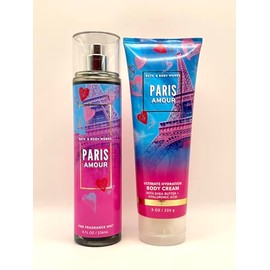 Bath and Body Work Paris Amour Gift Set, Fine Fragrance Mist 8 fl oz, Ultimate Hydration Body Cream with Shea Butter 8 oz