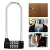 HERCHR 5 Digit Combination Padlock with Long Shackle and Code