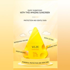 VENZEN Avocado Butter Cheese Sunscreen Isolation Light SPF50+ PA+++ UVA/UVB Moisturizing Protects From Sunburn 30g / 1.06fl.oz