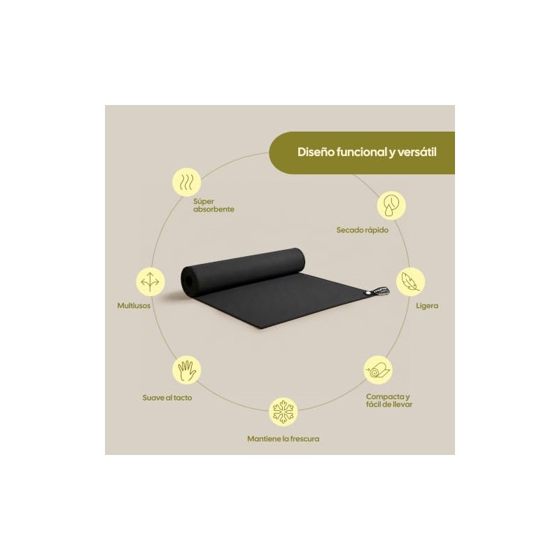 muno+ Toallas de Microfibra para Gym 65×39 cm con Lazo