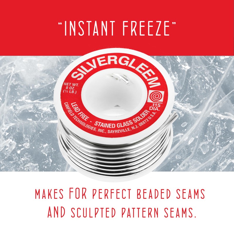 Canfield Silvergleem Lead Free Silver Solder Wire for Stained Glass