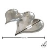 Dos corazones entrelazada Bandeja para servir con textura Aluminio 30,5