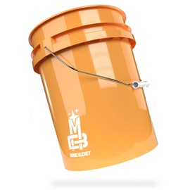 Magic Bucket Wash Bucket for Car Hand Wash Orange 5 US Gallons Approx. 20 Litres Compatible with Grit Guard, Detail Guardz Dirt Lock, Chemical Guys Dirt Trap, Gamma Lids