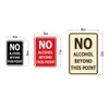Signs ByLITA Portrait Round no Alcohol Beyond This Point Sign