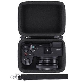 (Case only) Sony Mirrorless SLR Camera α6400/α6700 (Compatible with 16-50mm lens SELP1650) Storage Case - Aenllosi, Black