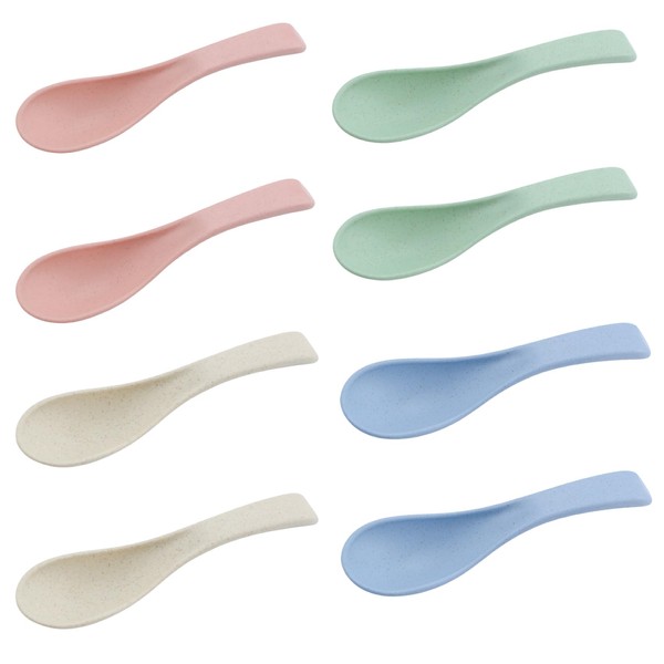 Wheat Straw Soup Spoons, Colourful Unbreakable Meal Spoon Chinese Soup